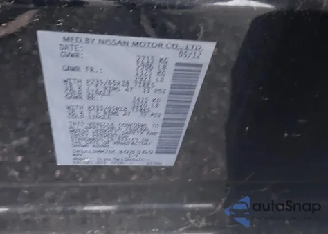 2013 Infiniti Jx35 z USA, uszkodzony, nr VIN 5N1AL0MM7DC308369